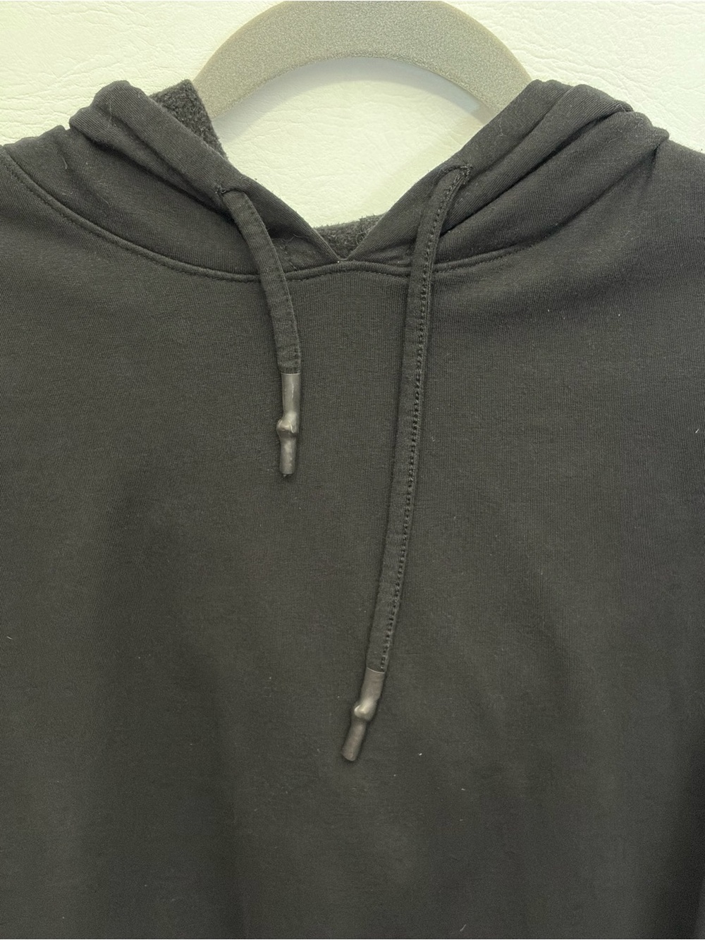 Guess Black Cropped Athletic Hoodie Bell Sleeve XS - Picture 3 of 8